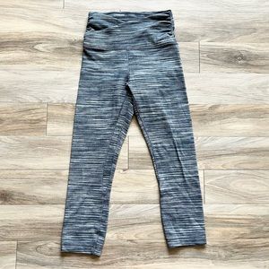 Lululemon Align Cross Waist Mini Space Dye Herringbone Heathered 21” Crop